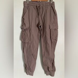TNA Aritzia Cargo Elastic Waistband Drawstring Pants Size XS 100% Cotton